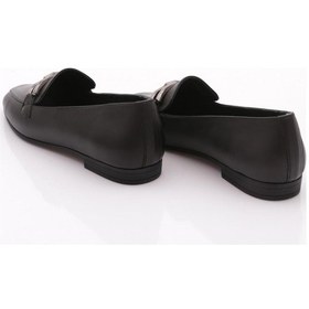 Resim Dgn 701 Kadin Aksesuarli Loafer Ayakkabi Siyah 