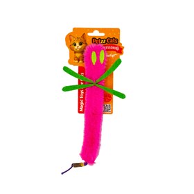 Resim PetzzCats Sinek Matatabi ve Çıngırak Sesli Peluş Kedi Oyuncağı Pembe 24x15 Cm 
