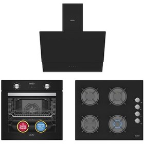 Resim Simfer SB8208 - T3500 - SD8703 QS Dijital Siyah 3'lü Ankastre Set 