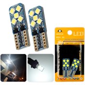 Resim T10 Park Plaka Tavan Iç Aydınlatma Ampulü 10 LED Canbus Dipsiz W5W 194 6500K Beyaz Güçlü Işık 