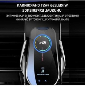 Resim Wondernest G10 Kızılötesi İndüksiyonlu Kablosuz Hızlı Şarj Arac Tutucu Hava Çıkışlı Gümüş Gümüş 