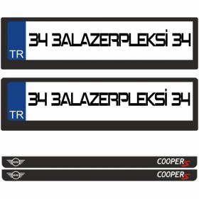 Resim 3A Lazerpleksi Mini Cooper Logolu Plakalık 