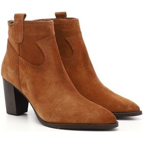 Resim Gönderi R Taba Süet Fermuarlı Sivri Burun Hakiki Deri Bot Taba Süet 