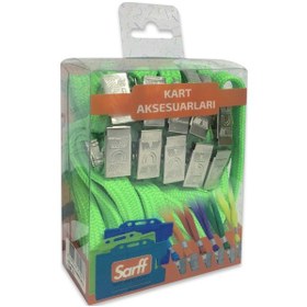 Resim Sarff Metal Klipsli Fıstık Yeşili Askı İpi 10'lu Blister 
