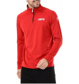 Resim Raru Erkek Yarım Fermuarlı Sweatshirt Vıta Kırmızı 