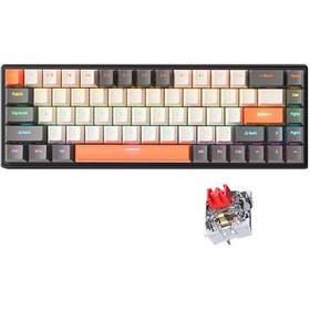 Resim 68 Tuşlu Mekanik Klavye 68 Tuş Düzeni Fn Kısayolu Tam Gölgelenme Önleyici Renkli Arka Aydınlatma Çok 