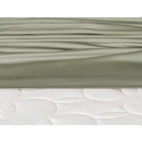 Resim Madame Coco Madame Coco Ciel Tek Kişilik Plus %100 Pamuk Lastikli Saten Çarşaf - Haki 8684427179666 Çok Renkli 