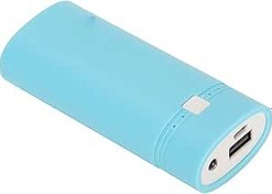 Resim Airshi 2x18650 DIY Power Bank Box, Taşınabilir 18650 Güç Bankası USB Evrensel Moda ABS Güvenilir MP3 Hafif (BLUE) 