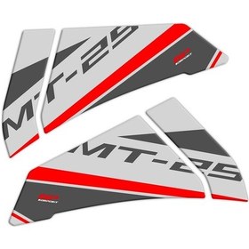 Resim GP Kompozit Yamaha MT-25 2020-2024 Uyumlu Tank Pad Seti Kırmızı 