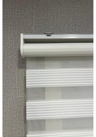 Resim Zebra Stor Perde Dar Plise Güneşlik Perde Beyaz Beyaz 