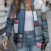 Resim Kadınlar için İmitasyon Denim Kumaşından Yapılmış Kadın Batik Kumaş Giyim - Düğme Olmadan Uzun Palto, Yuvarlak Yaka, Mavi/Pembe/Yeşil/Siyah/Beyaz/Gri, Günlük ve Resmi Kıyafetler İçin Yapılandırılmış Kesim - Bahar/Sonbahar Dış Giyim, Sonbahar Gardırop, Yama Tasarımı, Dayanıklı Yapı, Şık Palto, Moda Kadın, Kadınlar İçin İmitasyon Denim Ev, Kadınlar İçin Blazer 