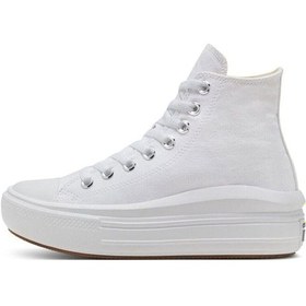 Resim Converse Chuck Taylor All Star Move Platform Kadın Günlük Spor Ayakkabı Beyaz 