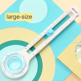 Resim Hafif 360 Derece Manuel Kağıt Kesici - Akrilik, Pil Gerektirmez, Hassas Dairesel Kesimler İçin Ofis Gerekliliği (7.98cm'den 31.98cm'ye) 