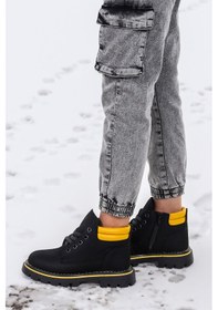 Resim Kiko Kids Fermuarlı Erkek Çocuk Bot Ayakkabı Arz 4552 Siyah 