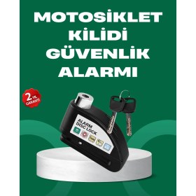 Resim MidasTech Motosiklet Scooter Bisiklet Tekerlek Disk Kilidi Alarmlı Güvenlik Midiastech 