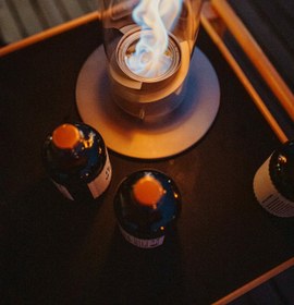 Resim Höfats Spin 90 Black Silindir Formlu Masaüstü Şömine 
