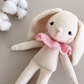 Resim Amigurumi Soft Bunny Yakalı Tavşan Oyuncak - Pembe 