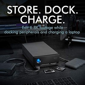 Resim LaCie 1big Dock SSD Pro, 2 TB, harici SSD yuvası, Thunderbolt 3, 2800 MB/sn'ye kadar FireCuda NVMe SSD, Mac ve PC, 5 yıl Rescue Services, 1 ay Adobe All Apps (STHW2000800) 