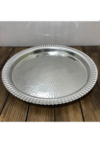 Resim Dövme Bakır Çirtikli Fırın Tepsisi 35 cm Gümüş 