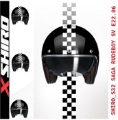 Resim Shiro Jet&Cafe Saga Rudeb Motosiklet Kaskı Grafik 