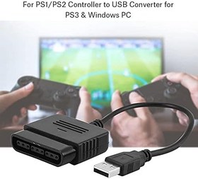 Resim USB to PS2 PS3 PC Bilgisayar Oyun Kolu Çevirici Dönüştürücü 5023 