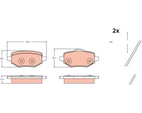 Resim Opel Corsa F 1.2 2019-2025 Trw Arka Balata Netpar26198 