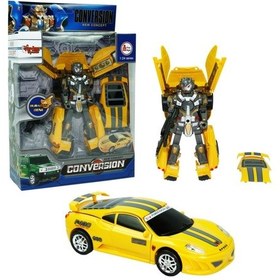 Resim Transformers Conversion Dönüşebilen Robot Araba Sarı 