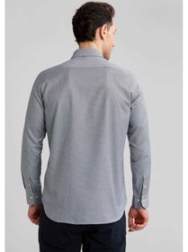 Resim Bisse Erkek Regular Fit Desenli Spor Gömlek Gri Gm23k232040 D55 Gri 