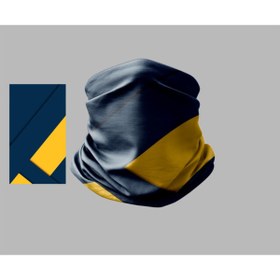 Resim Buffalo Sarı Lacivert Tasarımlı Motorcu Çok Amaçlı Outdoor Boyunluk Unisex Bandana 