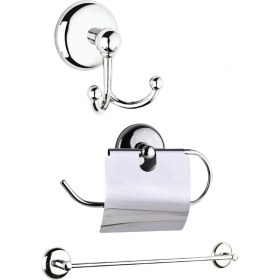 Resim Baysef 3'lü Vidalı Set Uzun Havluluklu Askı+ Havluluk+ Kağıtlık 