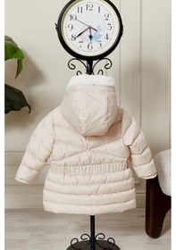 Resim Benitto Kids Kız Bebek Kapüşonlu Kışlık Mont 51333 Bej 