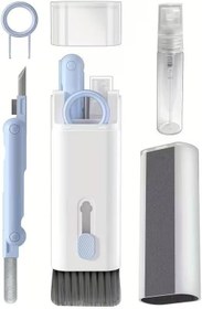Resim Mavi Renk 7 In 1 Çok Fonksiyonlu Bilgisayar Laptop Klavye Telefon Kulaklık Airpod Temizleyici Kit 