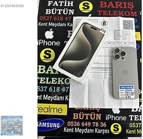 Resim Apple iPhone 15 Pro Max İkinci El TR | 512 GB | Natürel Titanyum 