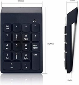 Resim E&D Collection Alfalink AL-2021 USB Numpad Keypad Kablosuz Numerik Klavye USB Numaratör Tuş Takımı 