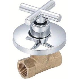 Resim Sunshine022 1/2 Pirinç Duş Stop Vana Hızlı Açılış Gizli Anahtarlı 1/2 & 3/4 Paslanmaz 