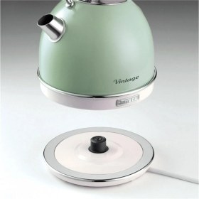 Resim Ariete 2 Yıl Vintage Kettle ve Iki Hazneli Ekmek Kızartma Makinesi Yeşil 50 Hz Bej 220 - 240 V 2000 W ve A 
