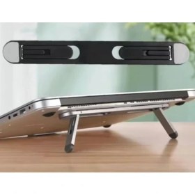 Resim Renas Store Siyah 2 Kademeli Katlanabilir Yapışkanlı Laptop Standı 
