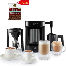 Resim Hatır Barista Cappuccino ve Türk Kahve Makinesi Antrasit Türk Kahvesi 