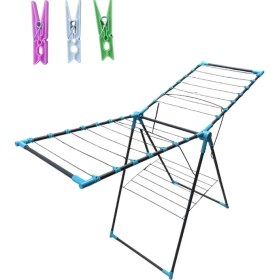 Resim Eco Capri Çamaşır Kurutmalık Plastik Korumalı Çamaşır Kurutma Askısı 6 Adet Mandal Hediyeli 