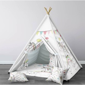 Resim instababyrooms Çocuk Oyun Çadırı Unicorn Dijital Baskılı 