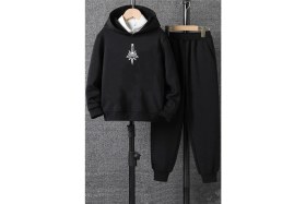 Resim Trendypassion Unisex Skullcracked Baskılı Eşofman Takımı 