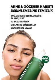 Resim Cream Co. Tea Tree Balance Jelly Cleanser Akne ve Siyah Nokta Karşıtı Arındırıcı ve Dengeleyici Yüz Temizleme Jeli 400 ML 