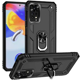 Resim Dolia For Xiaomi Redmi Note 12 Pro Kılıf Yüzüklü Standlı Korumalı Tank Armor Zırh Kapak 