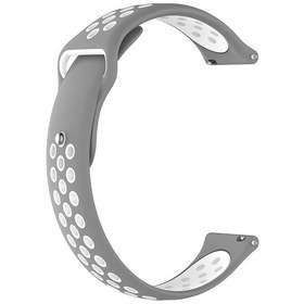 Resim Kalebol Klb-ssgj-004 Uyumlu Samsung Gear Sport / Samsung Gear S2 Classic Silikon Kayış 20 Mm Tokalı Saat Kayışı Special Gift Gri Beyaz 