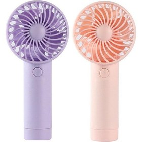 Resim Mini El Tipi Pil İle Çalışan Li-ion Pilli Vantilatör, Vantilatör 1 Mor 1 Pembe 