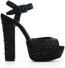 Resim Jabotter Nifty Taşlı Süet 14 Cm Platform Topuklu Ayakkabı 