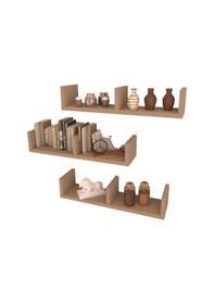 Resim Rafkestir 3 Lü Atalanta Duvar Raf Seti Cappicino 