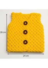 Resim El Örgüsü Bebek Yeleği 0039 Sarı 