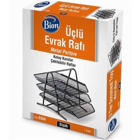 Resim Bion Evrak Rafı Perfore 3 Lü Siyah 9304 