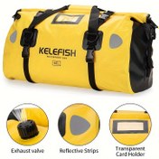 Resim KELEFISH 66L Büyük Su Geçirmez Duffel Çantası, Egzoz Valfi, Yansıtıcı Şeritler ve Kart Tutucu ile, PVC Kumaş, Düz Renk, Kano, Tekne, Yelken, Yüzme, Kamp, Spor Salonu, Plaj, Seyahat için - Spor Stili, Evrensel Uyumluluk 